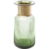Image de Kare Design Vase Barfly, Vert, Or, Verre, Diamètre 15 cm, Moderne, Vase Decoratif pour Fleurs, Deco Intérieur, Decoration Chambre, Salon, Maison