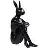 Image de Kare Design Figurine Décorative Rabbit Gillie, Noir, Animal Lapin, Sculpture, Deco Interieur, Decoration Chambre, Salon, Maison, 39x26x15cm