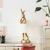 Image de lampe à poser KARE Animal Rabbit, dorée/blanche, 68 cm, E14