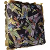 Image de Kare Design Coussin Tropical Garden Fringe, Multicolore, Aspect Velours, Motif de Libellules, Coussin Decoratif, Carré, Deco Intérieur, Decoration Chambre, Chaise, Lit, Salon, Maison, 45 x 45 cm