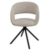 Image de Kare Chaise de Salle à Manger, pivotante, Design Gina Noire, rembourrée, pour Salle à Manger, Chambre à Coucher, Bureau, 80 x 54 x 53 cm