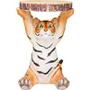 Image de Kare Table d'appoint design Animal Tiger, Ø 35 cm, petite table basse ronde, aspect bois, figurine animale comme table de salon originale (H x l x P) 53 x 37 x 35 cm