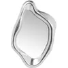 Image de Kare Miroir Design Hologramme argenté avec Cadre Miroir décoratif asymétrique 119 x 76 x 9 cm (H x l x P)
