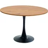 Image de Kare Tisch Schickeria Eiche Table à Manger, Acier allié Panneau de Fibres, Noir, 74x110x110