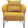 Image de Kare Peppo Fauteuil, Polyester Bois d'ingénierie Acier allié Polyuréthane, Jaune, 71x78x77