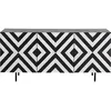 Image de Kare Arctic Buffet, Bois de Mangue Acier allié, Noir/Blanc, 75x160x38 (H/B/T)