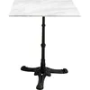 Image de Kare Design Table Bistrot carrée 60x60cm marbre Blanc