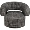 Image de Kare Design Fauteuil pivotant Maye Bow Noir et Blanc