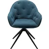Image de Kare Design Chaise avec accoudoirs pivotante Carlito Mesh Bleue
