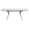 Image de Kare Ausziehtisch Xenia Table Extensible, Pierre Acier allié, Blanc, 76x140x80