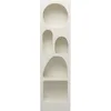Image de Kare Paco Étagère Design Blanc 48 x 180 cm Étagère Murale étroite Forme Organique Rangement pour Salon 180 x 48 x 32 cm (H x l x P)
