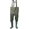 Image de Bottes culotte taille 46 vert olive PVC sur tissu porteur en polyester