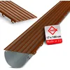 Image de INEFA 100cm Bac à Feuilles Grille Ø100-160mm Marron Protection Gouttières