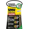 Image de UHU Colle tout super - Colle instantanée gel super puissante, super rapide et super résistante, sans solvants, transparente, minis tubes 3 x 1g
