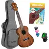 Image de Cascha HH 2036 Premium Mahogany pack ukulélé concert (4 langues)