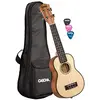 Image de CASCHA Ukulélé Soprano, table d'harmonie en épicéa massif, Solid Top, set de guitare hawaïenne avec cordes Aquila, accessoires et 3 plectres