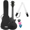 Image de Cascha HH 2258 set ukulélé concert fibre de carbone noir