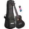 Image de Cascha HH 2300L ukulélé concert pour gaucher acajou noir + housse
