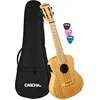 Image de Cascha E-Bamboo Concert Natural avec micro, sac et 3 médiators