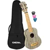 Image de Cascha Bamboo Soprano Graphite avec étui et 3 médiators