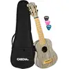 Image de Cascha HH 2315E set ukulélé E/A soprano Bamboo Graphite