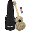 Image de Cascha Bamboo Tenor Graphite avec étui et 3 médiators