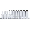 Image de Jeu de douilles, douze pans, profondes 6,3 mm (1/4") 4 - 13 mm 11 pièces BGS