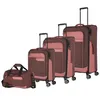 Image de travelite Set de valises 4 roues coque souple en matériau recyclé, tailles L/M/S + sac de voyage, VIIA : Set de trolley avec bagage à main aux dimensions IATA pour les bagages à bord