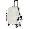 Image de IMPACKT Valise Rigide IP1 à 4 Roues en matériau recyclé avec roulettes à clic interchangeables, Polarwhite, 67 cm (Größe M), Casual