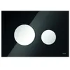 Image de TECE 9240654 x Loop Cover Plaque WC N° 9240678 Café Marron Verre Noir Bouton Blanc