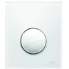 Image de TECE 1 x Loop 9242659 Plaque de Commande pour urinoir (quantité de Chasse réglable, Plastique Blanc, Touches chromées Mates, Dimensions 104 x 124 x 11 mm)