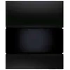 Image de TECE square 92428 Plaque de déclenchement pour urinoir en verre avec cartouche Couleur : verre noir brillant, touches noires brillantes