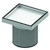Image de TECE 1 plaque d'actionnement carrée pour WC (chrome brillant, technologie biquantité, utilisable par le haut et l'avant) 9240831, métal