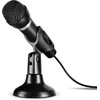 Image de Speedlink CAPO USB Desk & Hand Microphone - Microphone à Main et de Bureau pour PC (USB, Carte son Intégrée, Forme Ergonomique, Plug and Play) Noir