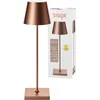 Image de SIGOR Nuindie - Lampe de table avec batterie à LED variable pour l’intérieur et l’extérieur, hauteur 38 cm, rechargeable par Easy-Connect, 24 h de durée de luminosité, Bronze
