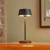 Image de Sigor Lampe à poser LED rechargeable Facetta, noir, 22 cm, métal CCT IP44