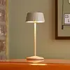 Image de Sigor Lampe à poser LED rechargeable Facetta, beige, 22 cm, métal, CCT IP44