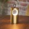 Image de Sigor Lampe à poser LED rechargeable Lunari, dorée 16 cm métal CCT IP44