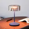 Image de Sigor Lampe de table LED rechargeable Numotion, bleu, verre, IP54, intensité variable