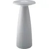 Image de SIGOR Nuflair - Lampe de table LED rechargeable à intensité variable avec vase de fleurs intégré, intérieur et extérieur, IP54, hauteur 24 cm, rechargeable avec easy-connect puk, 12 h, gris brume