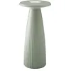 Image de SIGOR Nuflair - Lampe de table LED rechargeable à intensité variable avec vase de fleurs intégré, intérieur et extérieur, IP54, hauteur 24 cm, rechargeable avec easy-connect puk, 12 h, vert sauge