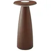 Image de SIGOR Nuflair - Lampe de table LED rechargeable à intensité variable avec vase de fleurs intégré, intérieur et extérieur, IP54, hauteur 24 cm, rechargeable avec easy-connect puk, 12 h, brun rouille