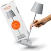Image de SIGOR Nuindie 2.0 Lampe de table LED à intensité variable pour l'intérieur et l'extérieur, IP54, protection contre les projections d'eau, hauteur 38 cm, rechargeable avec USB-C, autonomie de 12 h,