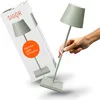 Image de SIGOR Nuindie - Lampe de table à LED rechargeable à intensité variable, pour l'intérieur et l'extérieur, IP54, hauteur 38 cm, rechargeable avec USB-C, 12 h, vert sauge