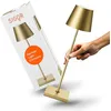 Image de SIGOR Nuindie - Lampe de table à LED rechargeable à intensité variable, pour l'intérieur et l'extérieur, IP54, hauteur 38 cm, rechargeable avec USB-C, 12 h, or