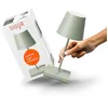 Image de SIGOR Nuindie mini - Petite lampe de table LED rechargeable à intensité variable, pour l'intérieur et l'extérieur, IP54, hauteur 25 cm, rechargeable par USB-C, 12 h, vert sauge