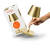 Image de SIGOR Nuindie mini - Petite lampe de table LED rechargeable à intensité variable, pour l'intérieur et l'extérieur, IP54, hauteur 25 cm, rechargeable par USB-C, 12 h, or