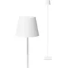 Image de SIGOR Nuindie Lampadaire LED 2.0 à intensité variable pour l'intérieur et l'extérieur, IP54, protection contre les projections d'eau, hauteur 120 cm, rechargeable avec USB-C, autonomie de 12 h, blanc