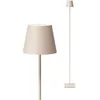 Image de SIGOR Nuindie Lampadaire LED 2.0 à intensité variable, sans fil, pour l'intérieur et l'extérieur, IP54, protection contre les éclaboussures, hauteur 120 cm, rechargeable avec USB-C, autonomie de 12 h,