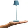Image de SIGOR Nuindie pocket - Petite lampe de table LED rechargeable à intensité variable, pour l'intérieur et l'extérieur, IP54, hauteur 21 cm, rechargeable par USB-C, 7 h, bleu dauphin